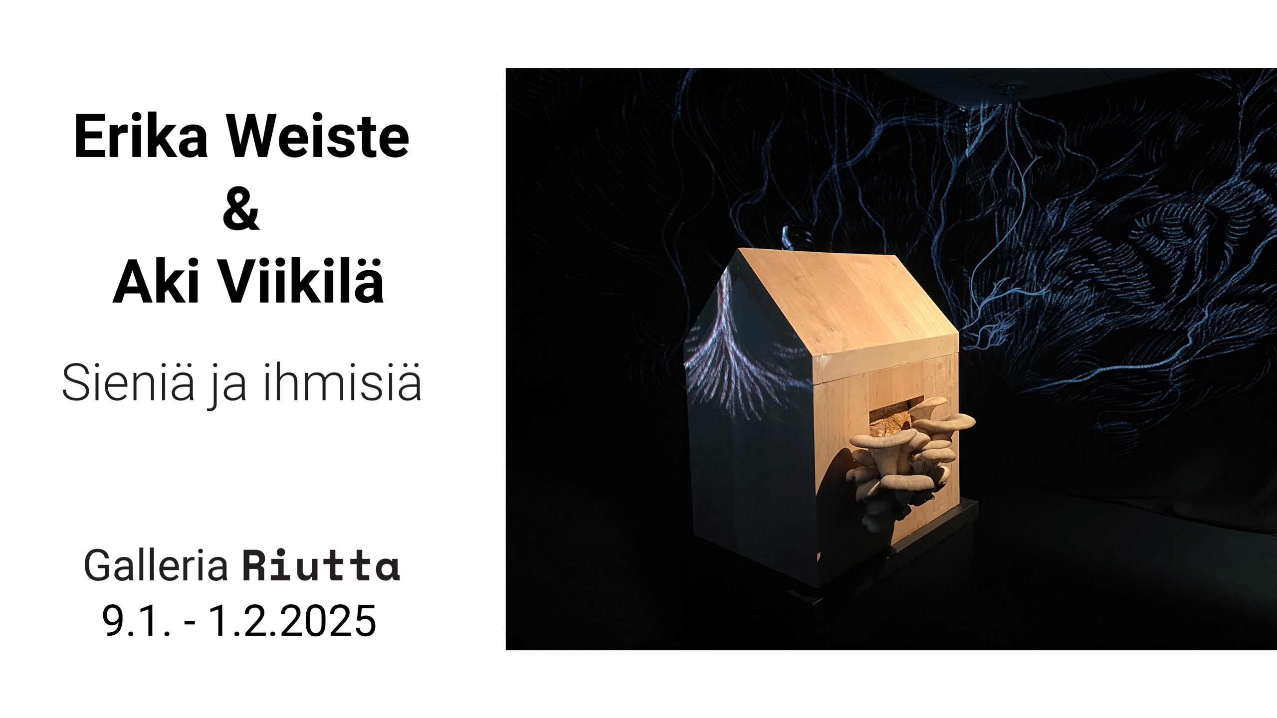 RIUTTA – Erika Weiste & Aki Viikilä — Sieniä ja ihmisiä 9.1.–1.2.2025